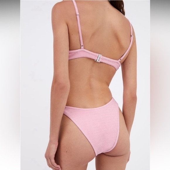 New! SET For love and lemons Pink shimmer Bikini Bottom Tiana 1627 4045 - Picture 16 of 16